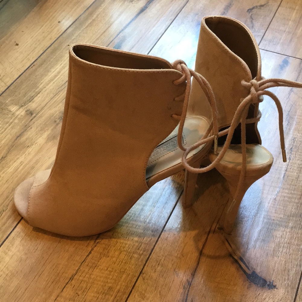 Forever 21 Tan Suede Tie up heals